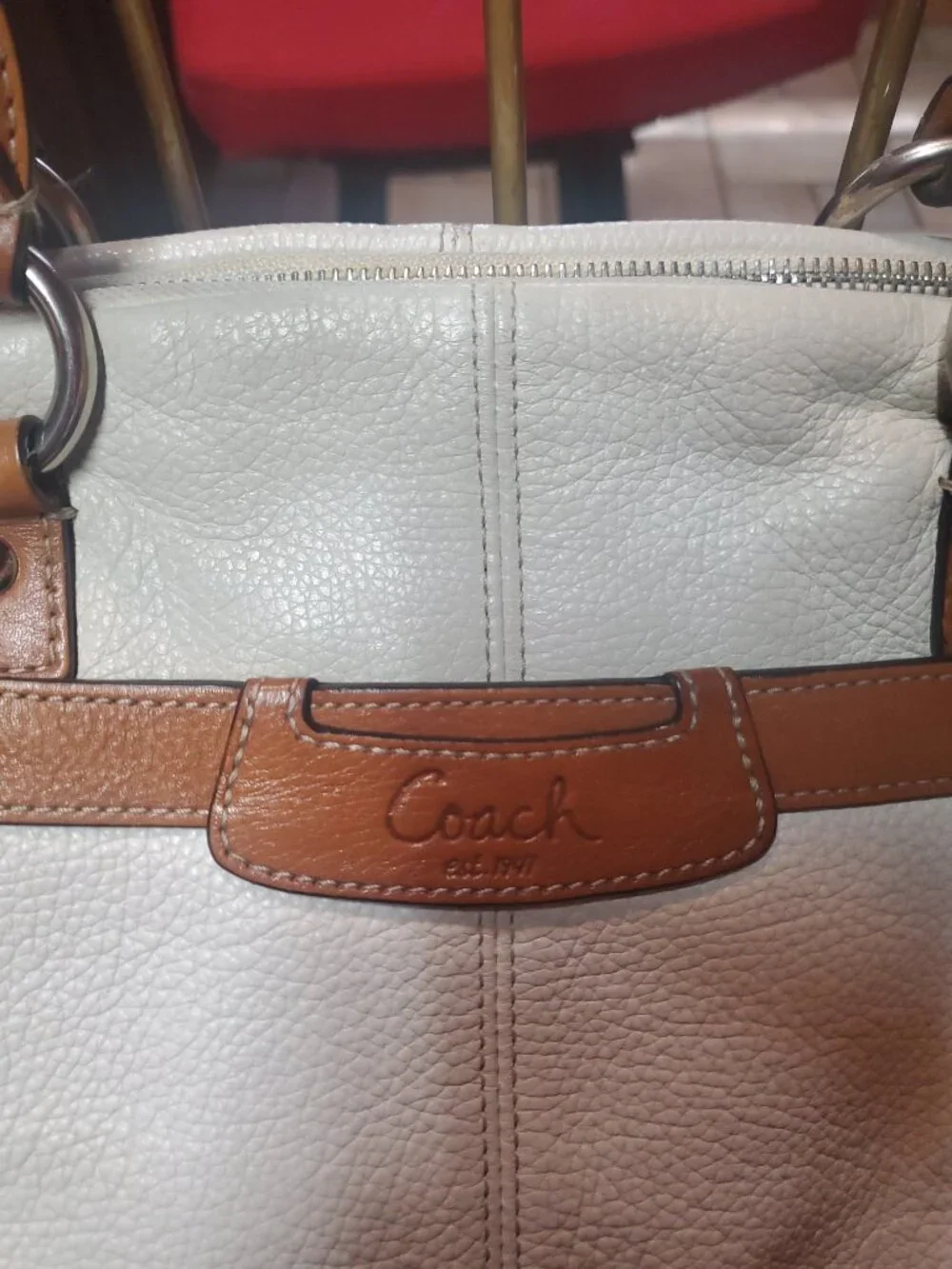 Authentic Coach leather shoulder bag